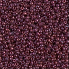 11/0 Miyuki Seed Beads - Cranberry Gold Luster