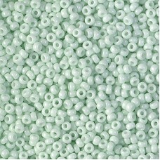 11/0 Miyuki Seed Beads - Opaque Pale Green Lustre 