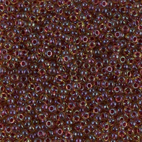 11/0 Miyuki Seed Beads - Wine Lined Peridot Luster - 12.5gm