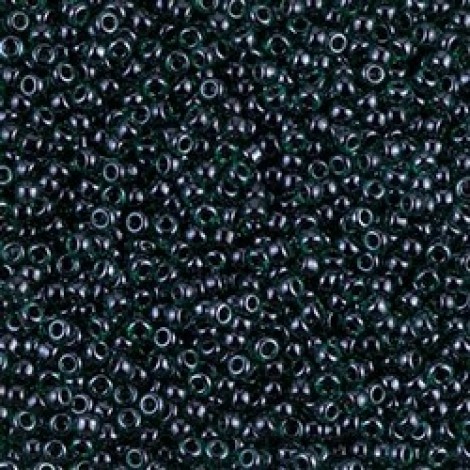 11/0 Miyuki Seed Beads - Fuchsia Lined Emerald - 12.5gm