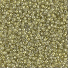 11/0 Miyuki Seed Beads - Yellow Lined Crystal Luster - 24gm