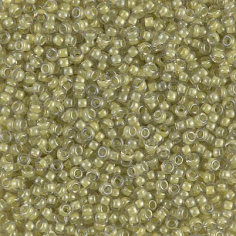 11/0 Miyuki Seed Beads - Yellow Lined Crystal Luster - 24gm