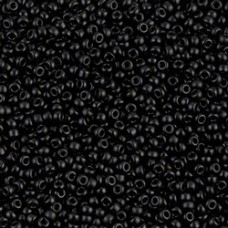 11/0 Miyuki Seed Beads - Semi-Frosted Black  - 24gm