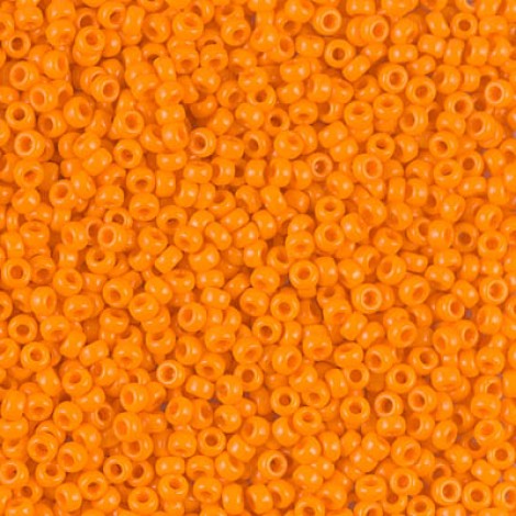 11/0 Miyuki Seed Beads - Opaque Tangerine