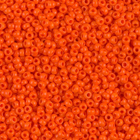 11/0 Miyuki Seed Beads - Opaque Orange - 23.5gm