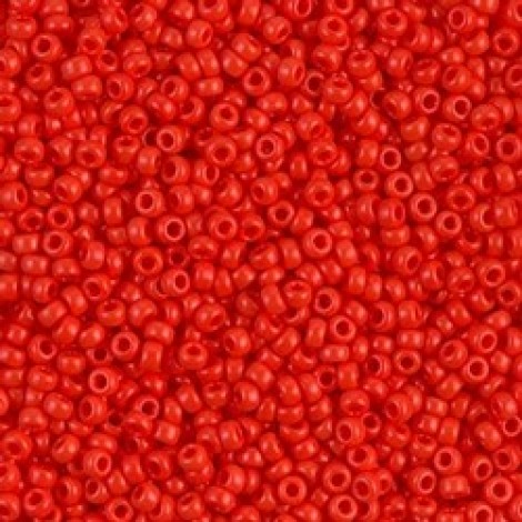 11/0 Miyuki Seed Beads - Opaque Vermillion Red - 24gm