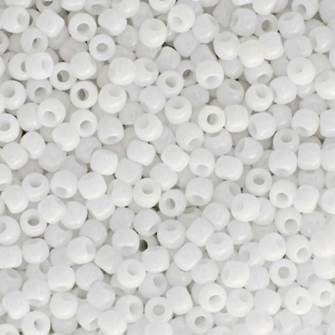 11/0 Toho Beads - Opaque White - 8-9gm