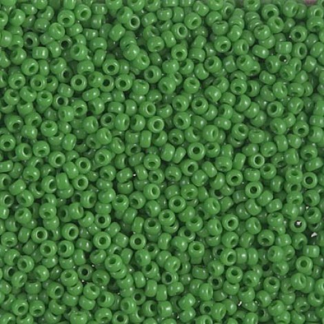 11/0 Miyuki Seed Beads - Opaque Green - 8.5gm