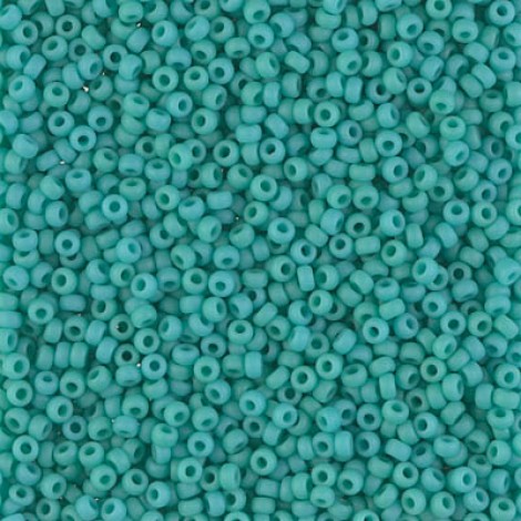 11/0 Miyuki Seed Beads - Matte Opaque Turquoise Green