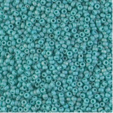 11/0 Miyuki Seed Beads - Matte Opaque Turquoise Green AB - 10gm