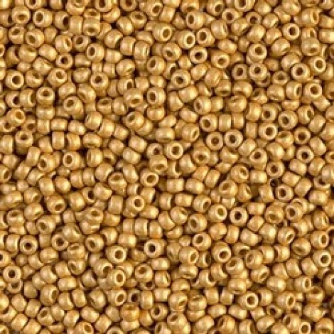 11/0 Miyuki Duracoat Seed Beads - Matte Galvanized Gold