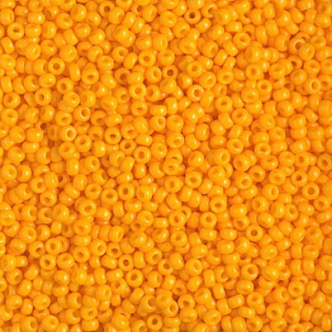 11/0 Miyuki Duracoat Seed Beads - Dyed Opaque Squash - 8.5gm