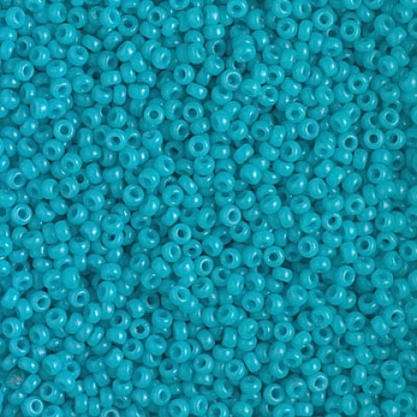 11/0 Miyuki Duracoat Seed Beads - Dyed Opaque Underwater Blue