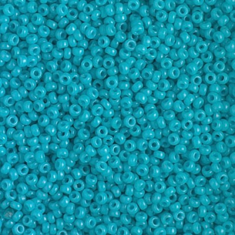 11/0 Miyuki Duracoat Seed Beads - Dyed Opaque Underwater Blue - 8.5gm 11/0 Miyuki Duracoat Seed Beads - Dyed Opaque Underwater Blue - 8.5gm