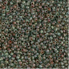 11/0 Miyuki Durcoat Seed Beads - Seafoam Picasso - 23gm 