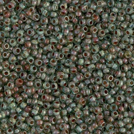 11/0 Miyuki Durcoat Seed Beads - Seafoam Picasso - 23gm 