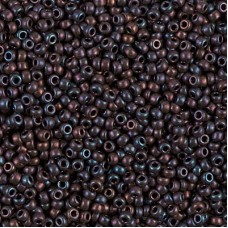 11/0 Miyuki Seed Beads - Met Dk Raspberry Gold Luster
