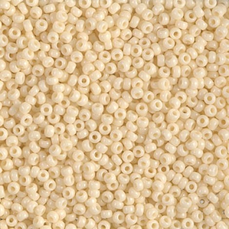 11/0 Miyuki Seed Beads - Opaque Dark Cream - 24gm 11/0 Miyuki Seed Beads - Opaque Dark Cream - 24gm