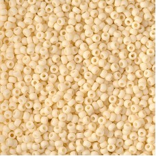 11/0 Miyuki Seed Beads - Matte Opaque Dark Cream - 10gm