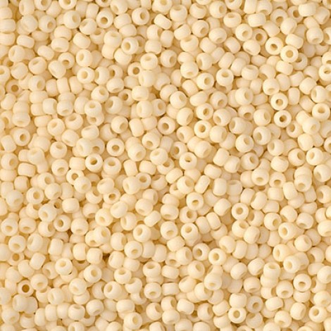 11/0 Miyuki Seed Beads - Matte Opaque Dark Cream - 10gm 11/0 Miyuki Seed Beads - Matte Opaque Dark Cream - 10gm
