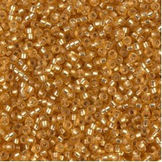 11/0 Miyuki Seed Beads - Silver-Lined Matte Dark Gold - 10gm