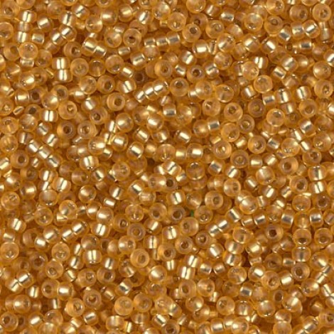 11/0 Miyuki Seed Beads - Silver-Lined Matte Dark Gold - 10gm 11/0 Miyuki Seed Beads - Silver-Lined Matte Dark Gold - 10gm