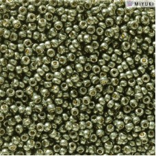 11/0 Miyuki Duracoat Seed Beads - Duracoat Galvanized Dark Steel Green - 10gm