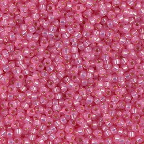 11/0 Miyuki Seed Beads - Dyed Rose Silverlined Alabaster