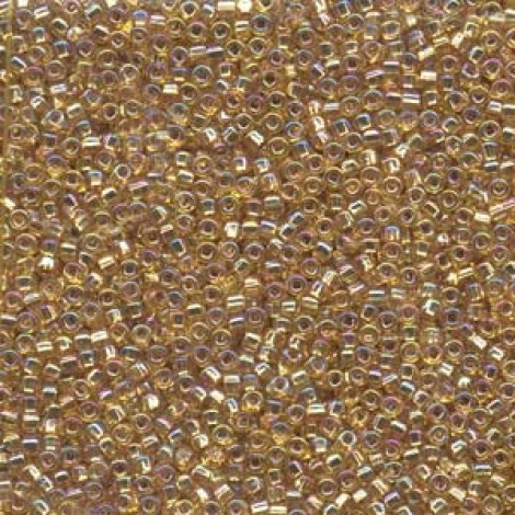 11/0 Matsuno Seed Beads - Silver Lined Amber Rainbow