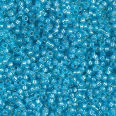 11/0 Miyuki Seed Beads - Dyed Aqua Silverlined Alabaster - 24gm