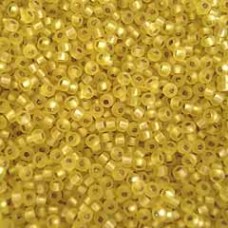 11/0 Miyuki Seed Beads - Matte Silver Lined Yellow - 24gm