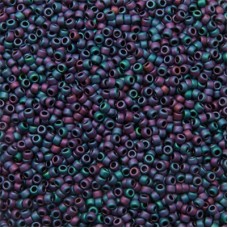 11/0 Toho Seed Beads - Matte Colour Frosted Iris Blue