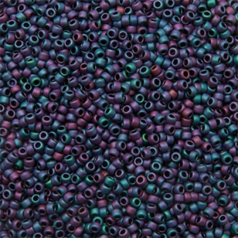 11/0 Toho Seed Beads - Matte Colour Frosted Iris Blue - 12.5gm