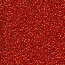 11/0 Miyuki Seed Beads - Silver Lined Flame Red