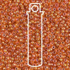 11/0 Miyuki Seed Beads - Silver Lined Orange AB - 8.5gm