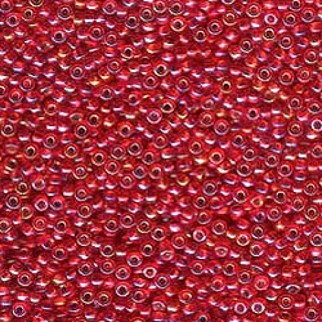 11/0 Miyuki Seed Beads - Silver Lined Flame Red AB - 10gm 11/0 Miyuki Seed Beads - Silver Lined Flame Red AB - 10gm