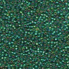 11/0 Miyuki Seed Beads - Silver Lined Green AB - 24gm