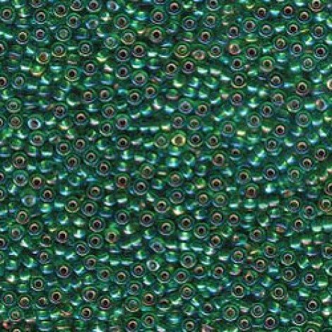 11/0 Miyuki Seed Beads - Silver Lined Green AB - 24gm 11/0 Miyuki Seed Beads - Silver Lined Green AB - 24gm
