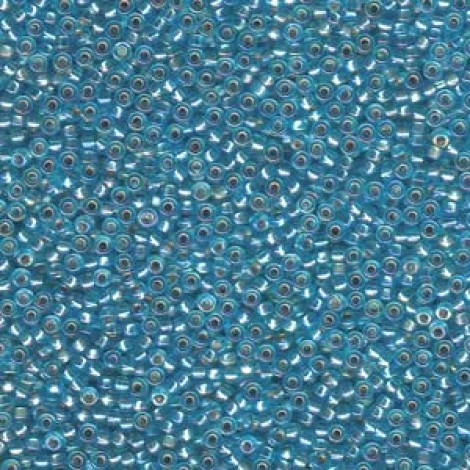 11/0 Miyuki Seed Beads - Silver Lined Aqua AB - 12.5gm 11/0 Miyuki Seed Beads - Silver Lined Aqua AB - 12.5gm