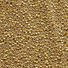 15/0 Miyuki Seed Beads - Galvanised Dark Yellow Gold 