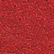 11/0 Miyuki Seed Beads - Matte Silver Lined Flame Red - 10gm