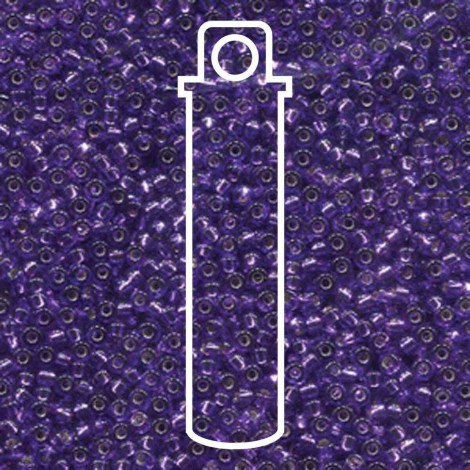 11/0 Miyuki Seed Beads - Silver Lined Purple - 24gm 11/0 Miyuki Seed Beads - Silver Lined Purple - 24gm