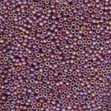 11/0 Miyuki Seed Beads - Matte Trans Dark Topaz AB - 10gm 11/0 Miyuki Seed Beads - Matte Trans Dark Topaz AB - 10gm
