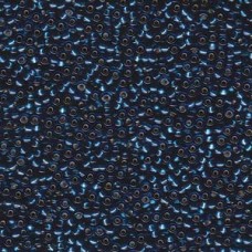 11/0 Miyuki Seed Beads - Dyed Silver Lined Blue Zircon 