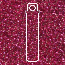 11/0 Miyuki Seed Beads - Silver Lined Transparent Raspberry - 24gm