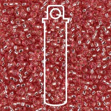 11/0 Miyuki Seed Beads - Dyed Silver Lined Light Salmon - 24gm