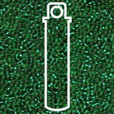 11/0 Miyuki Seed Beads - Silverlined Emerald Green  - 24gm