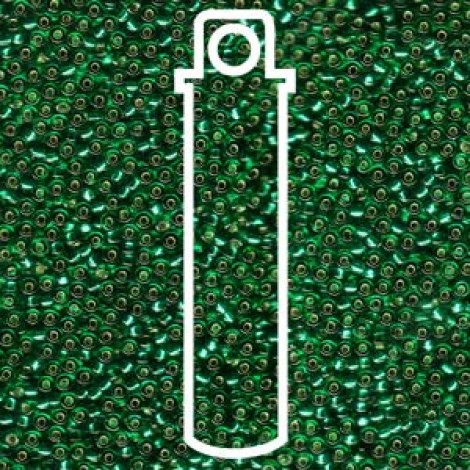 11/0 Miyuki Seed Beads - Silverlined Emerald Green - 24gm 11/0 Miyuki Seed Beads - Silverlined Emerald Green - 24gm