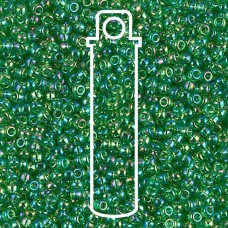 11/0 Miyuki Seed Beads - Transparent Light Green AB - 24gm