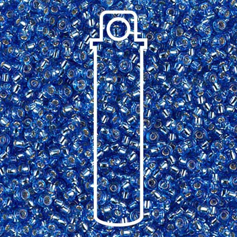 11/0 Miyuki Seed Beads - Silver Lined Sapphire - 24gm 11/0 Miyuki Seed Beads - Silver Lined Sapphire - 24gm